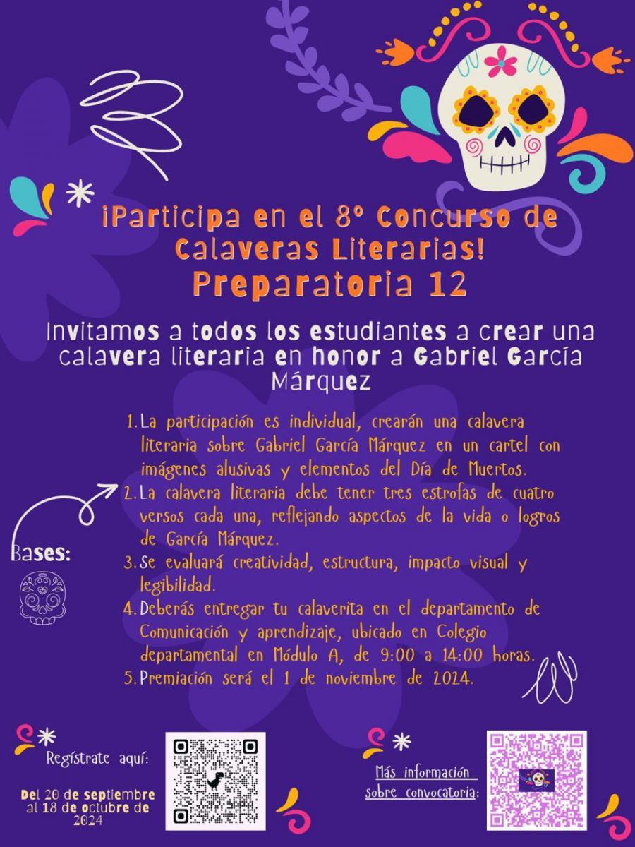 8 concurso de calaveras literarias Prepa 12