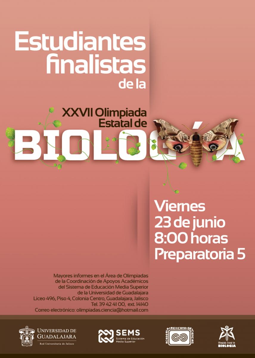 Finalistas de la XXVII Olimpiada Estatal de Biología