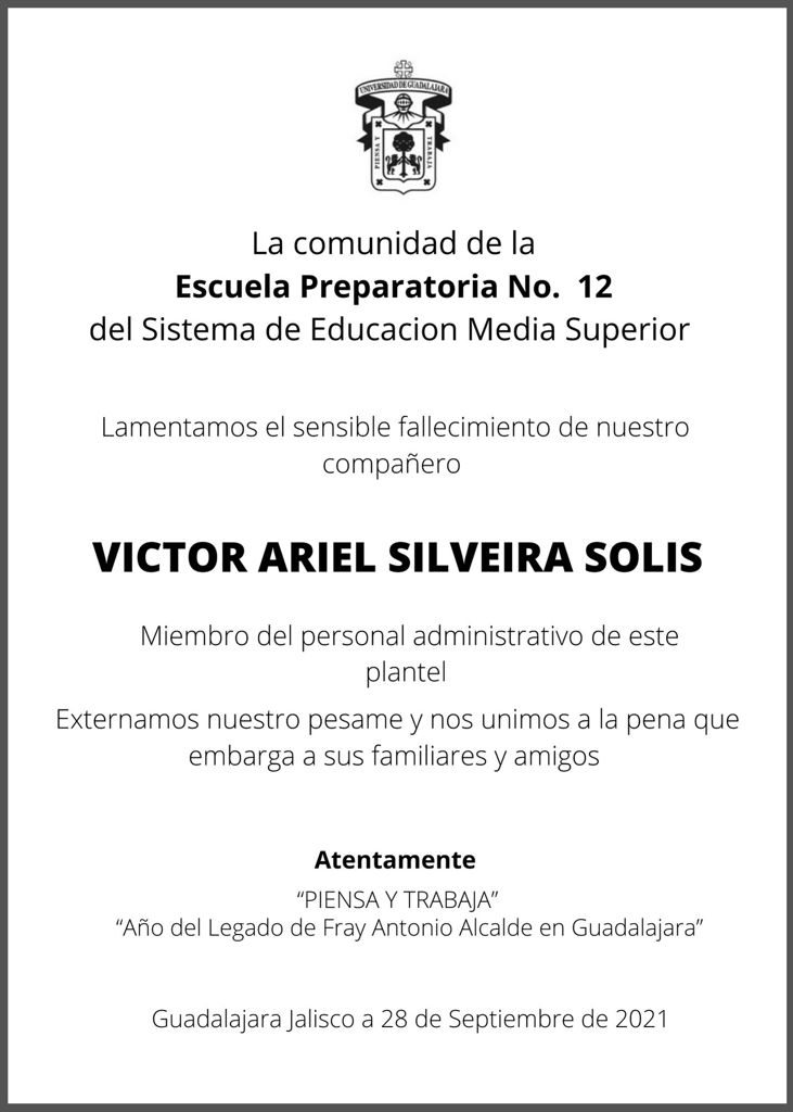 Sensible fallecimiento de Victor Ariel Silveira Solis