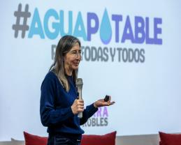 Expone diputada Mara Robles iniciativa Agua potable para todos a comunidad de la Escuela Politécnica “Ing. Jorge Matute Remus”