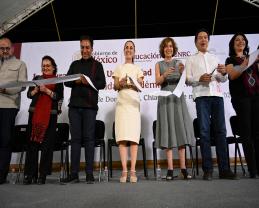 Acompaña el rector Ricardo Villanueva Lomelí a la presidenta Claudia Sheinbaum a inauguración de la Universidad Rosario Castellanos, en Chiapas