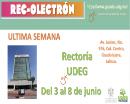 Convoca la UdeG a participar en la cuarta edición de “Rec-olectrón”