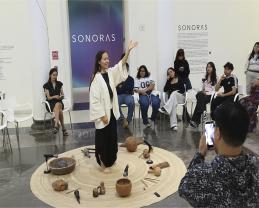 Comparten sonidos prehispánicos y su historia, como parte de la muestra “Sonoras” del MUSA