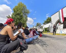 Con una clase de dibujo al aire libre, la Preparatoria 19 exige al gobierno estatal un presupuesto digno 3