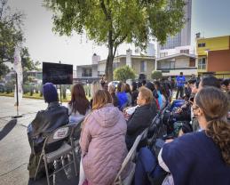 Imparten la 18 master class frente a Casa Jalisco sobre la violencia contra periodistas