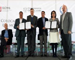 Colocan la primera piedra del Módulo Poncitlán de la EREMSO