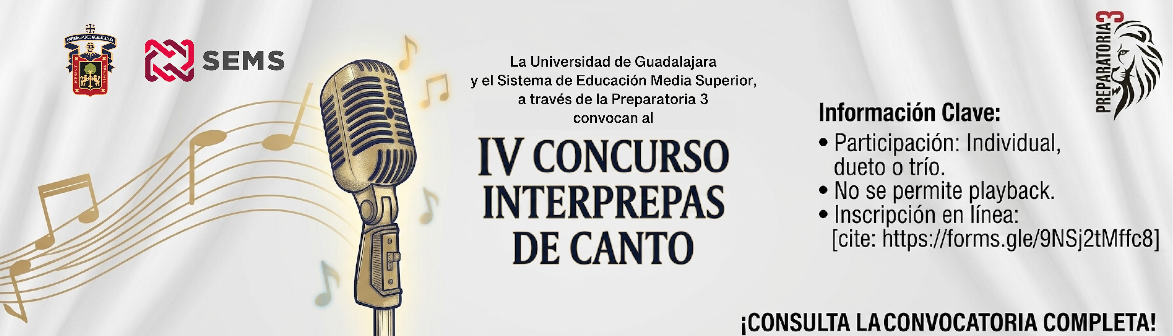 Convocatoria al IV Concurso Interprepas de canto